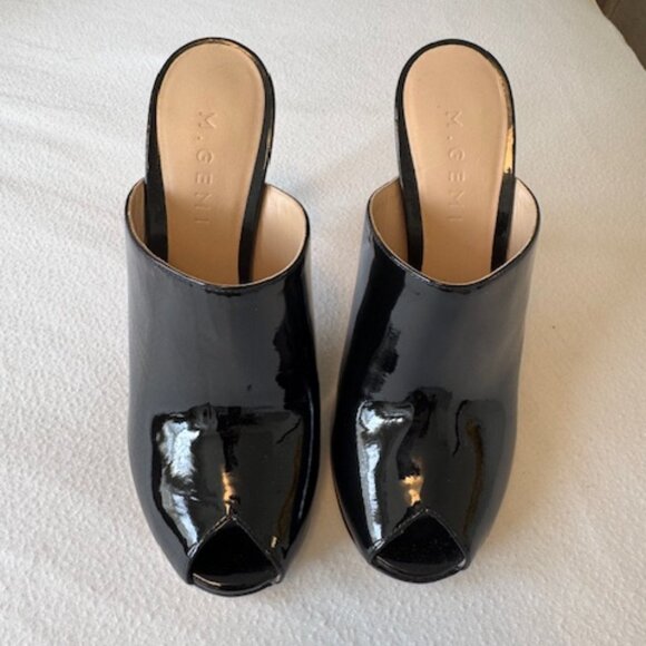 M.Gemi Patent Leather Peep Toe Mules (Never Worn) - Picture 4 of 8